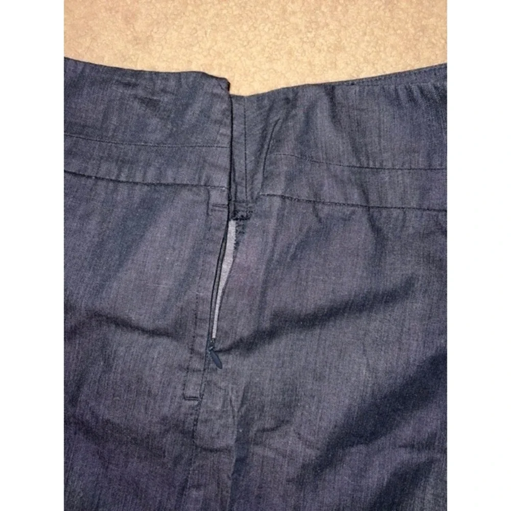 LOFT Ann Taylor Womens Size 4 Dark Wash Denim Pencil Skirt Side Zip T35-24